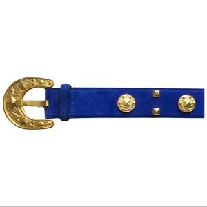 Escada Royal Blue Suede Belt